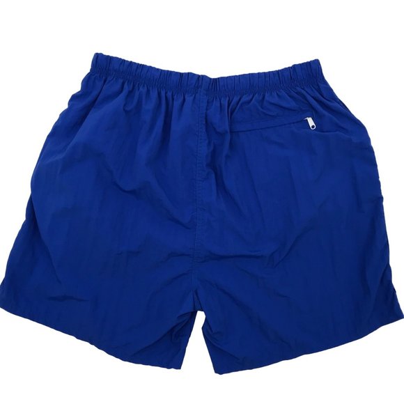 Lands' End Mens Royal blue Drawstring Pockets Swim Trunks Size L 36-38 - Picture 2 of 7